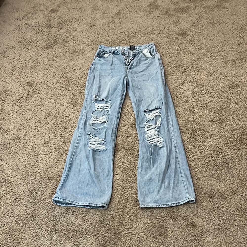 high rise baggy jeans